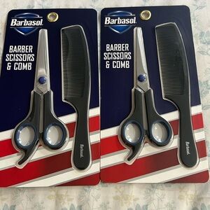 Barbasol barber scissors & comb